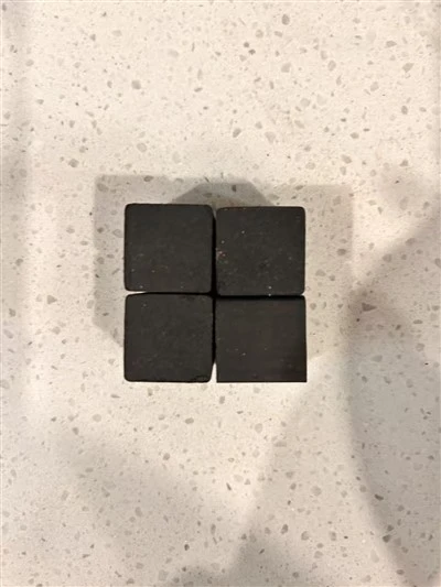 Doğal Hindistan Cevizi Kabuğu Nargile Kömürü 25mm Nargile için Dumansız Uzun Yanma